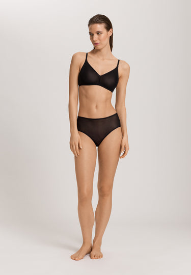 Smooth Illusion Semi-Transparent Tulle Full Briefs | Black 70845-019